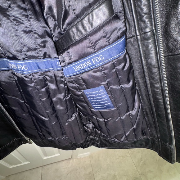 London Fog Black Leather Jacket - Picture 7 of 7